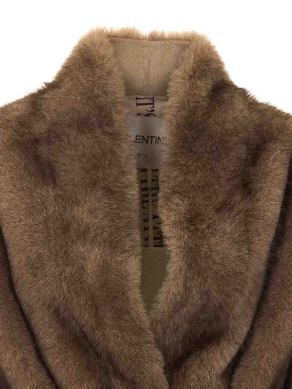 毛皮/ムートンコート - ブラウン shop online: VALENTINI 1972