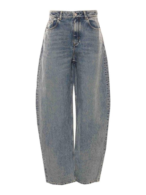 Alaïa: Jeans Rectos - Vaqueros Rectos - Azul