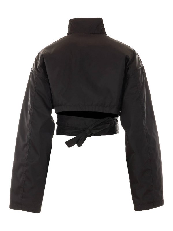 Alaïa: giacche bomber online - Bomber con cintura nera