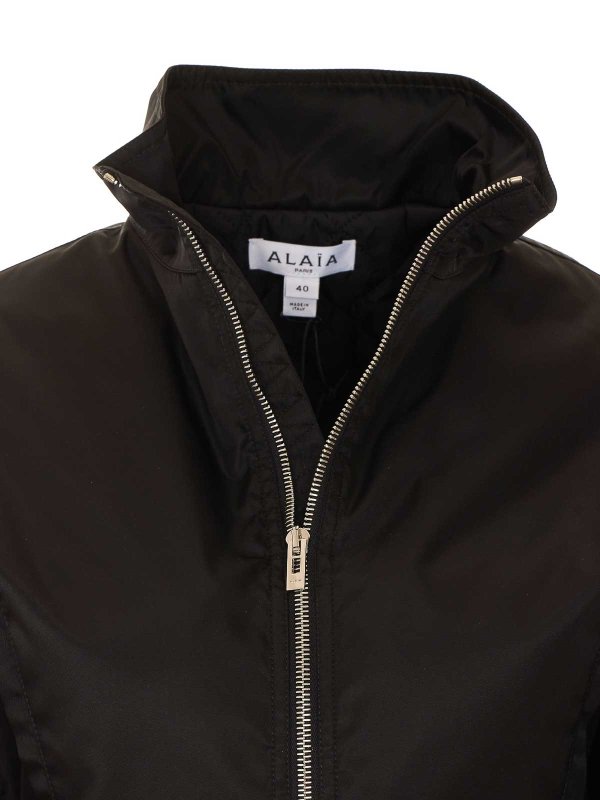 Bomber con cintura nera shop online: Alaïa