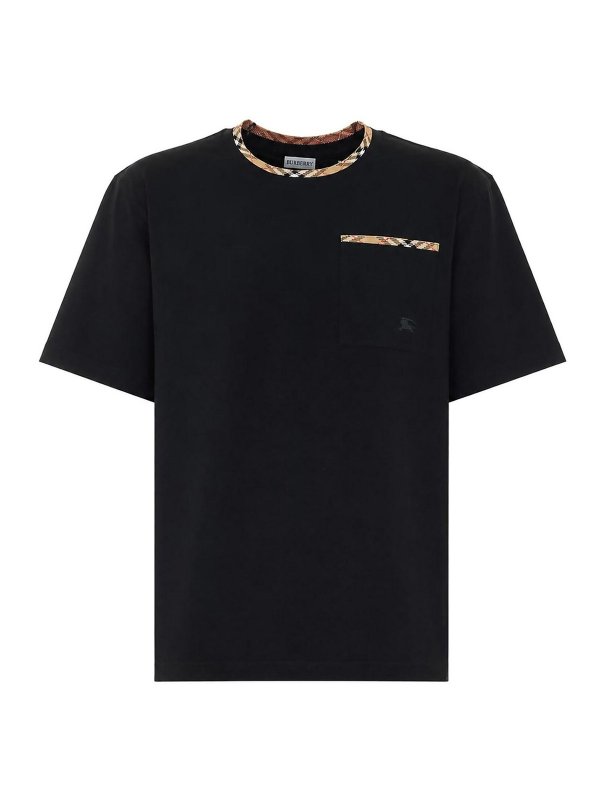 BURBERRY: T-shirts - T-Shirt - Schwarz