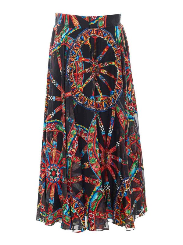 DOLCE & GABBANA: Knielange und Midi Röcke online - Midirock - Bunt