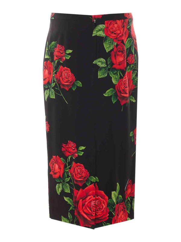 DOLCE & GABBANA: Knielange und Midi Röcke online - Midirock - Schwarz