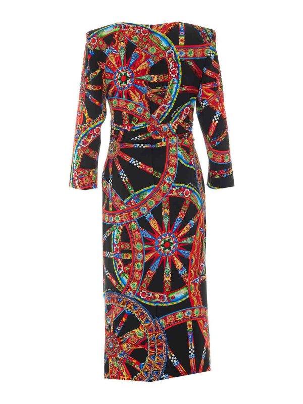 DOLCE & GABBANA: Knielange Kleider online - Knielanges Kleid - Bunt