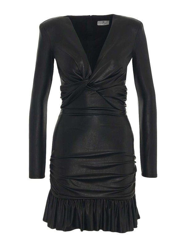 ELISABETTA FRANCHI: Knielange Kleider - Knielanges Kleid - Schwarz