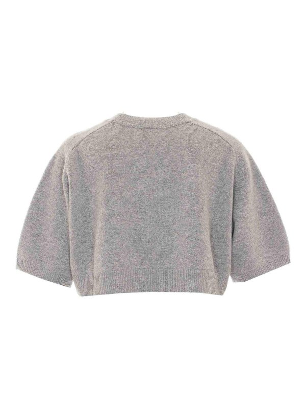 ELISABETTA FRANCHI: Strickpullover mit Rundhalsausschnitt online - Rundhalspullover - Grau