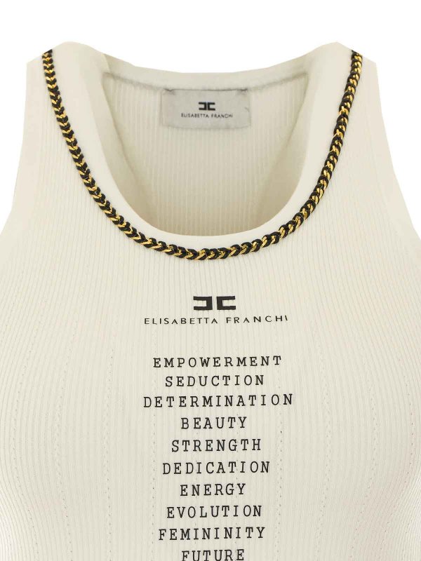 トップ/タンクトップ - 白 shop online: ELISABETTA FRANCHI
