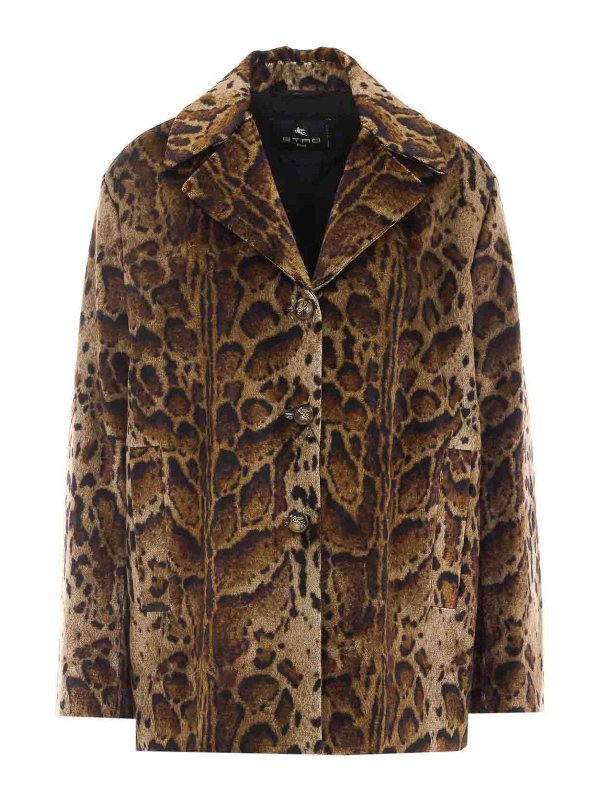 ETRO: ダウン・ハイテクジャケット - ダウンジャケット - ブラウン