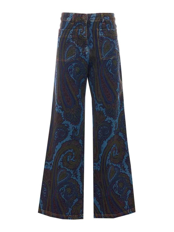 ETRO: Jeans Rectos - Vaqueros Rectos - Azul