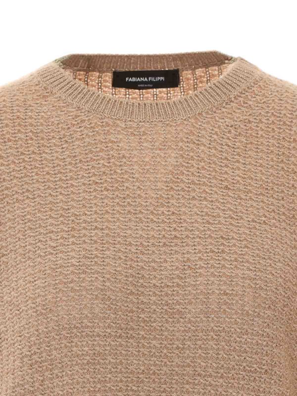 Rundhalspullover - Beige shop online: FABIANA FILIPPI