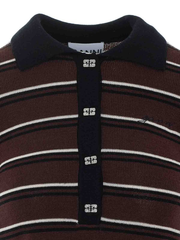 Poloshirt - Braun shop online: GANNI