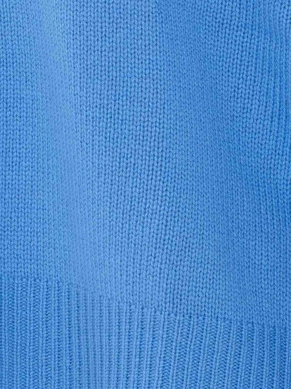 The Best Shops LISA YANG: Strickpullover mit Rundhalsausschnitt - Rundhalspullover - Blau
