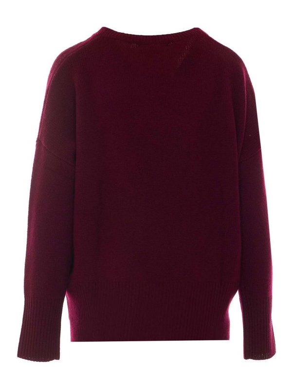 LISA YANG: Strickpullover mit Rundhalsausschnitt online - Rundhalspullover - Rot
