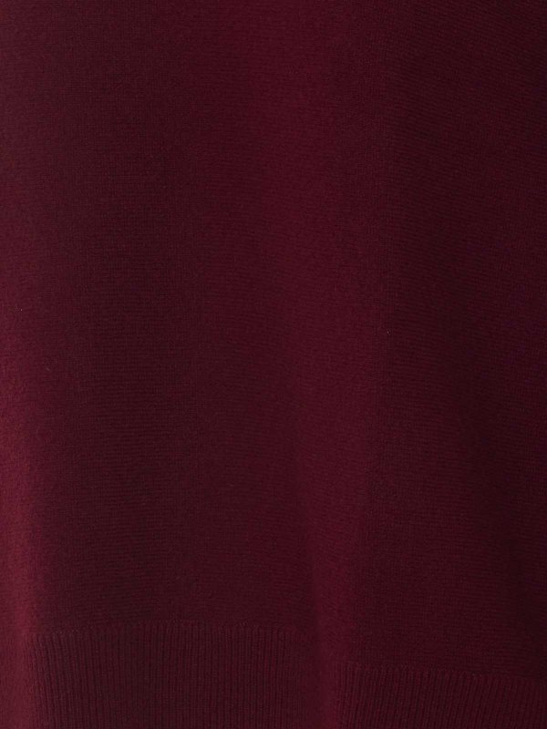The Best Shops LISA YANG: Strickpullover mit Rundhalsausschnitt - Rundhalspullover - Rot