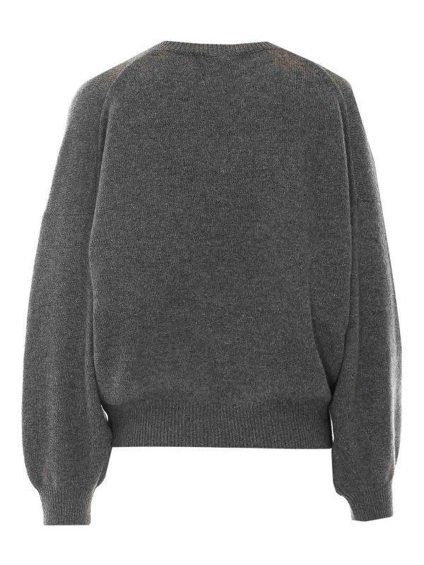 LISA YANG: Strickpullover mit Rundhalsausschnitt online - Rundhalspullover - Grau