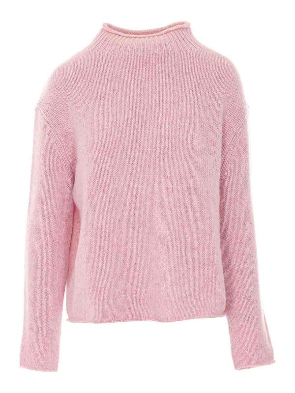 LISA YANG: Strickpullover mit Rundhalsausschnitt - Rundhalspullover - Rosa