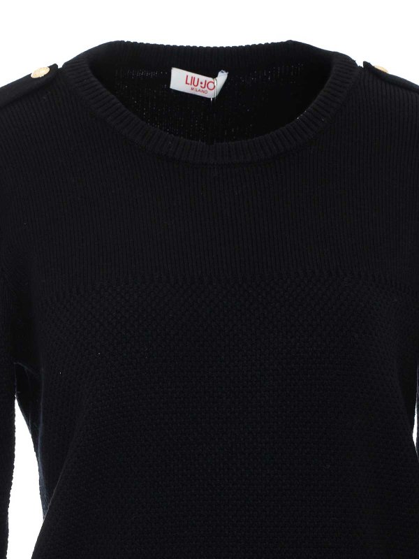 Rundhalspullover - Schwarz shop online: Liu Jo
