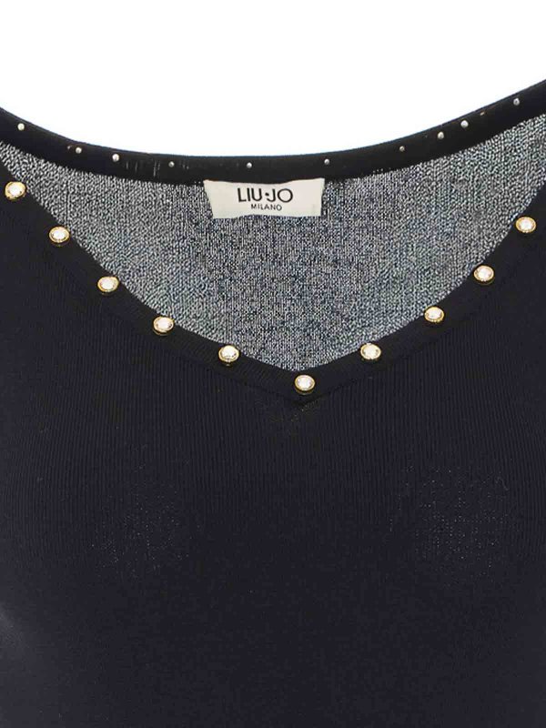 クルーネック - 黒 shop online: Liu Jo