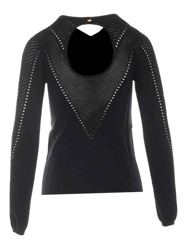 Liu Jo: Strickpullover mit Rundhalsausschnitt online - Rundhalspullover - Schwarz