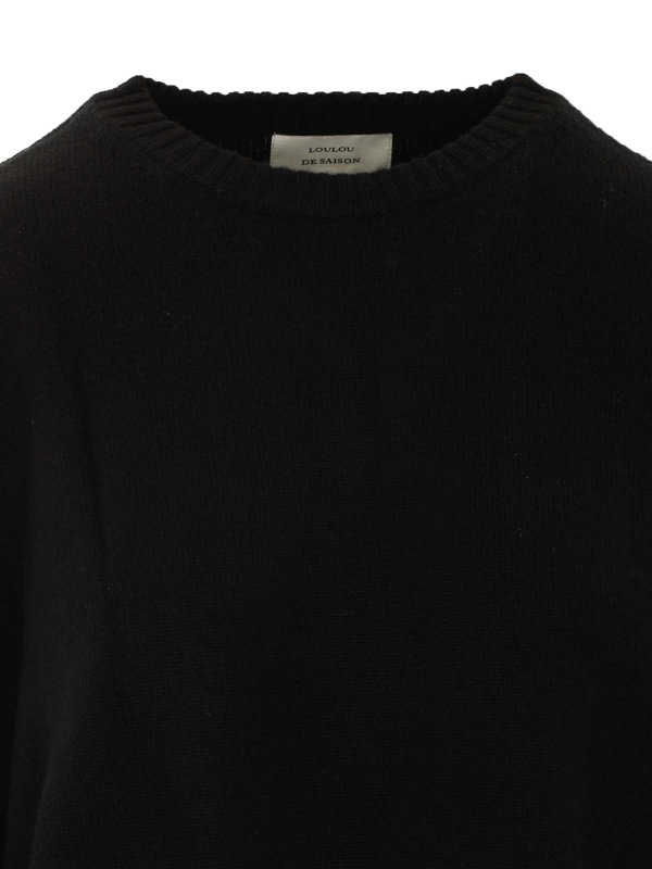 クルーネック - 黒 shop online: LOULOU STUDIO