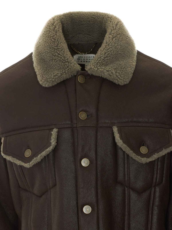 Maison Margiela buy online Brown Shearling Jacket
