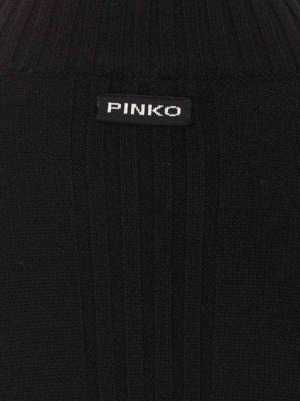 The Best Shops Pinko: Strickpullover mit Rundhalsausschnitt - Rundhalspullover - Schwarz