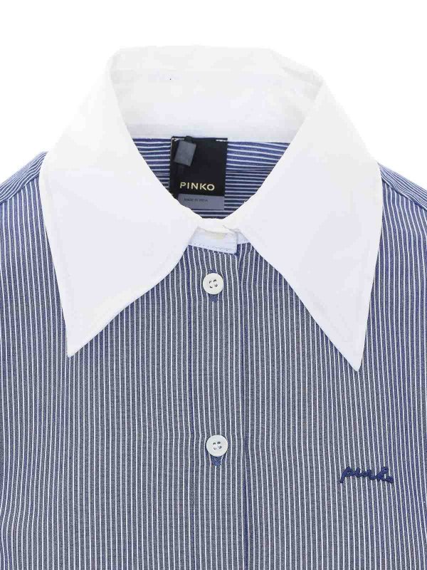 Camicia a righe blu shop online: Pinko