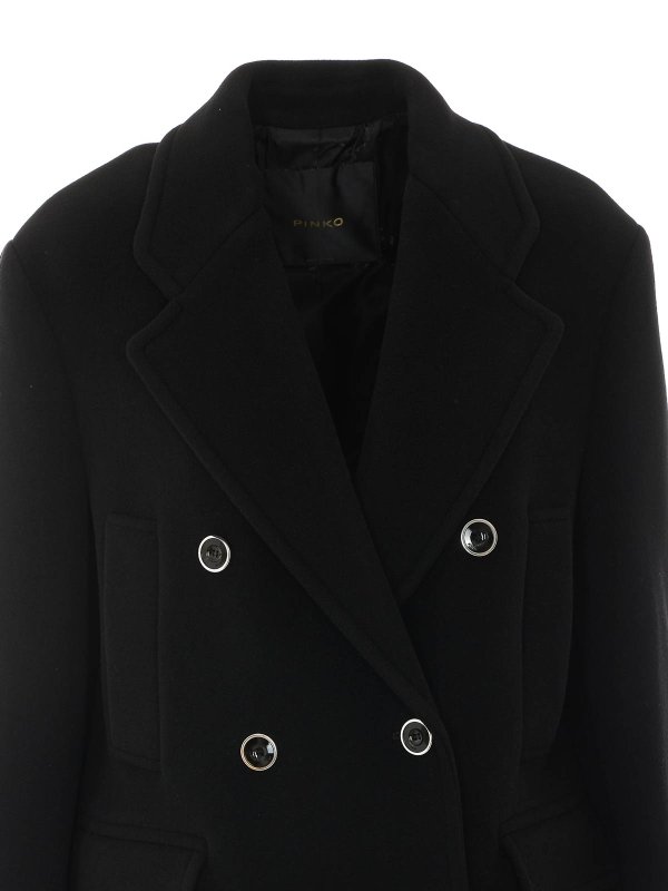 膝丈コート - 黒 shop online: Pinko