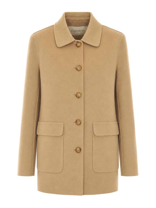 VALENTINO GARAVANI: Kurze Mäntel - Kurzer Mantel - Beige