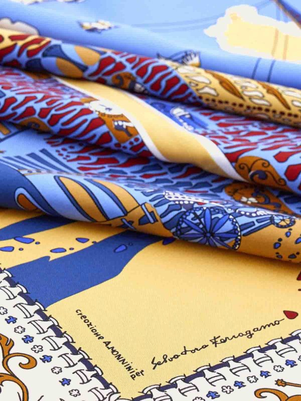 SALVATORE FERRAGAMO: Stolen und Schals online - Stola - Blau