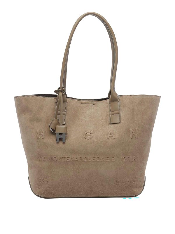 HOGAN: Handtaschen - Shopper - Beige