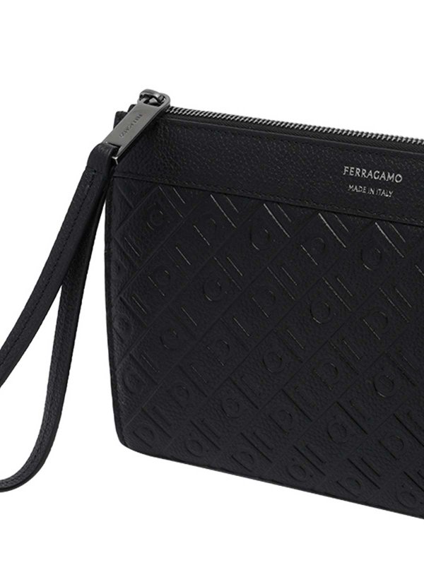 クラッチバッグ - 黒 shop online: SALVATORE FERRAGAMO