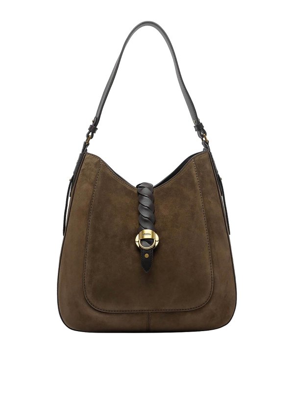 ISABEL MARANT: ショルダーバッグ - ショルダーバッグ - ブロンズ