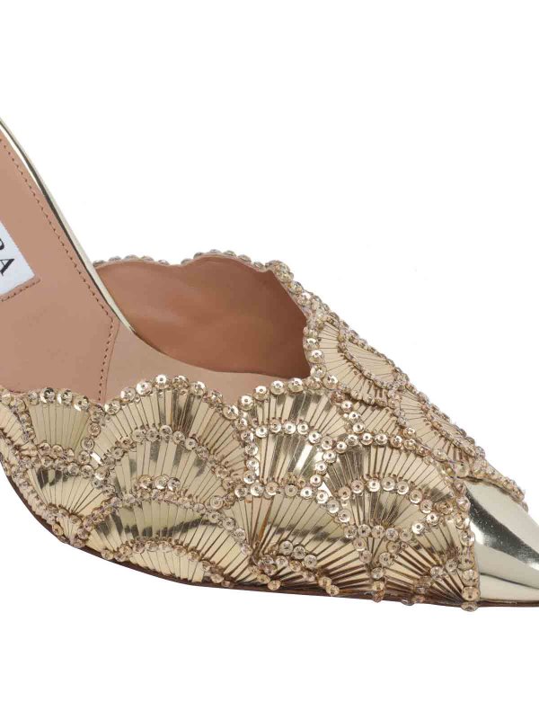 ミュール - 金 shop online: Aquazzura