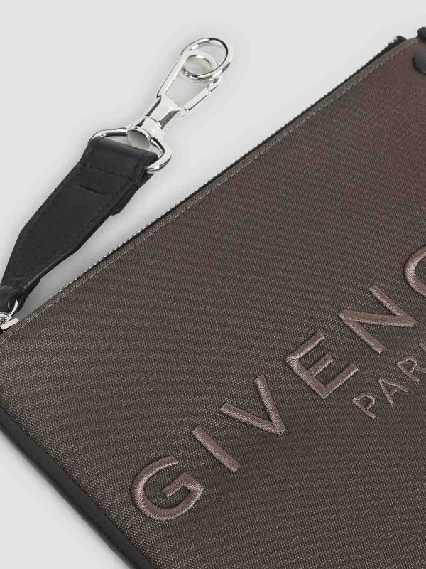 The Best Shops GIVENCHY: clutches - Canvas Zipped Pouch