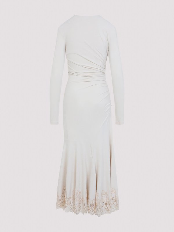 ALBERTA FERRETTI: ニーレングスドレス online - 膝丈ドレス - クリーム