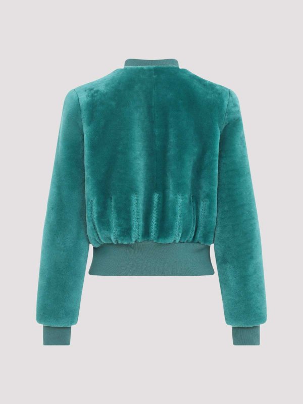 ALEXANDER MCQUEEN: Bombers online - Bomber - Bleu Clair