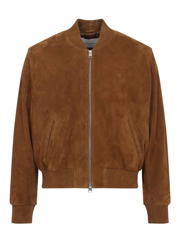 AMI PARIS: Bombers - Bomber - Marron
