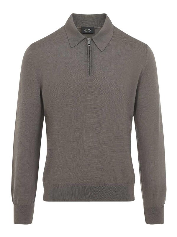 BRIONI: ポロシャツ - ポロシャツ - ブラウン
