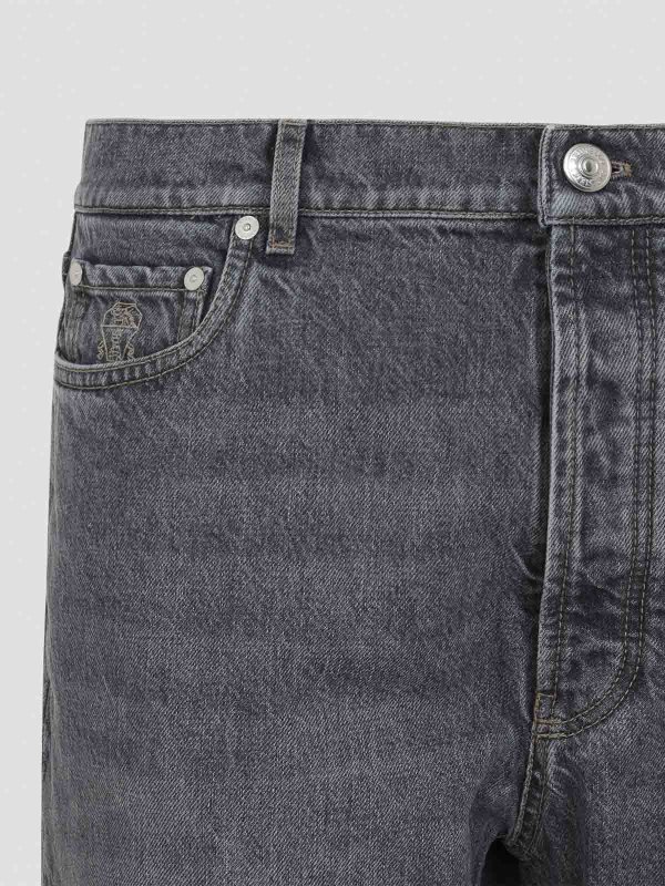 The Best Shops BRUNELLO CUCINELLI: Jeans Rectos - Vaqueros Rectos - Gris