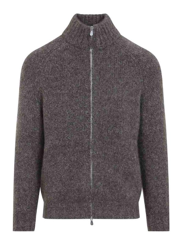 BRUNELLO CUCINELLI: カーディガン - カーディガン - ダークブラウン