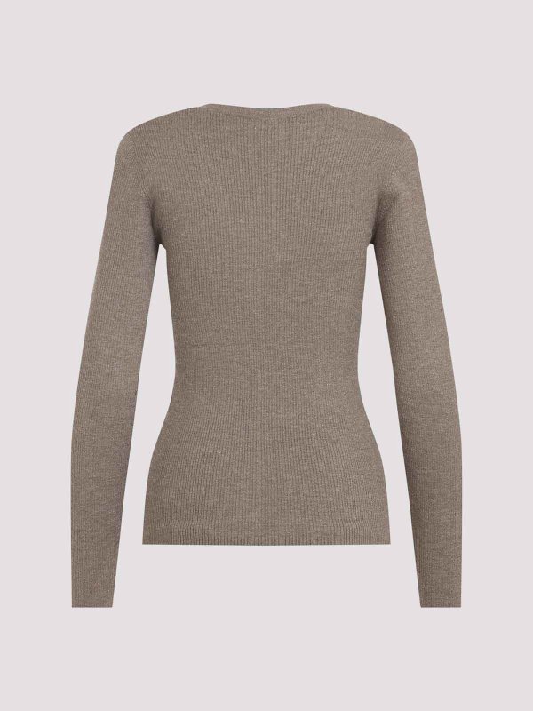 BRUNELLO CUCINELLI: Col en V online - Pull À Col V - Marron