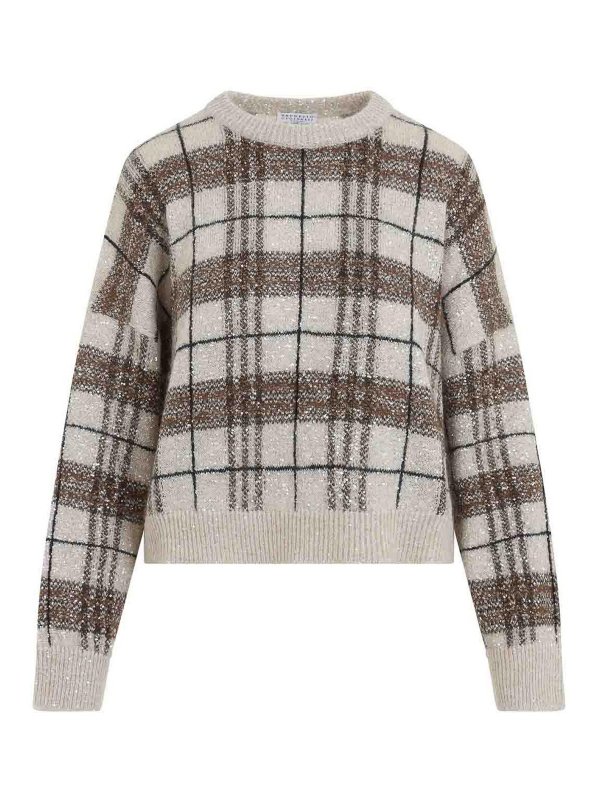 BRUNELLO CUCINELLI: クルーネック - クルーネック - クリーム