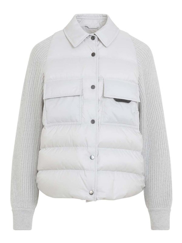 BRUNELLO CUCINELLI: ダウン・ハイテクジャケット - ダウンジャケット - 白