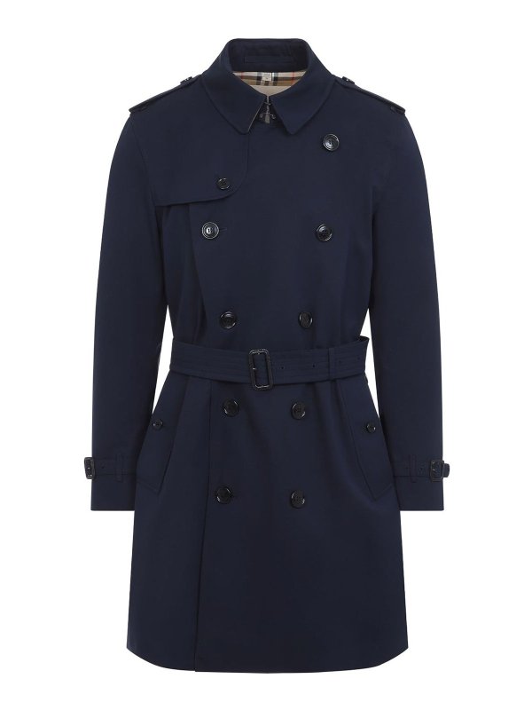 BURBERRY: トレンチコート - トレンチコート - ブルー