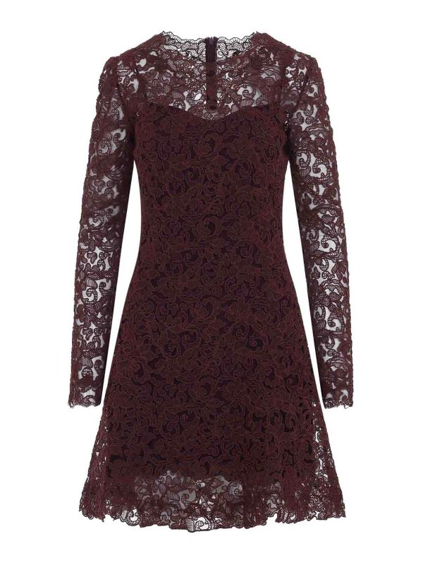 ERMANNO SCERVINO: ショートドレス - フレアジーンズ - ダークレッド