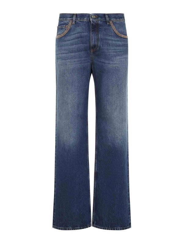ETRO: Jeans Rectos - Vaqueros Rectos - Lavado Oscuro