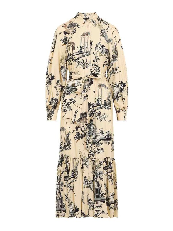 ETRO: ニーレングスドレス - 膝丈ドレス - ベージュ