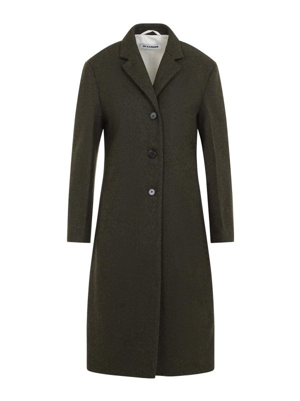 JIL SANDER: ニーレングスコート - 膝丈コート - 緑
