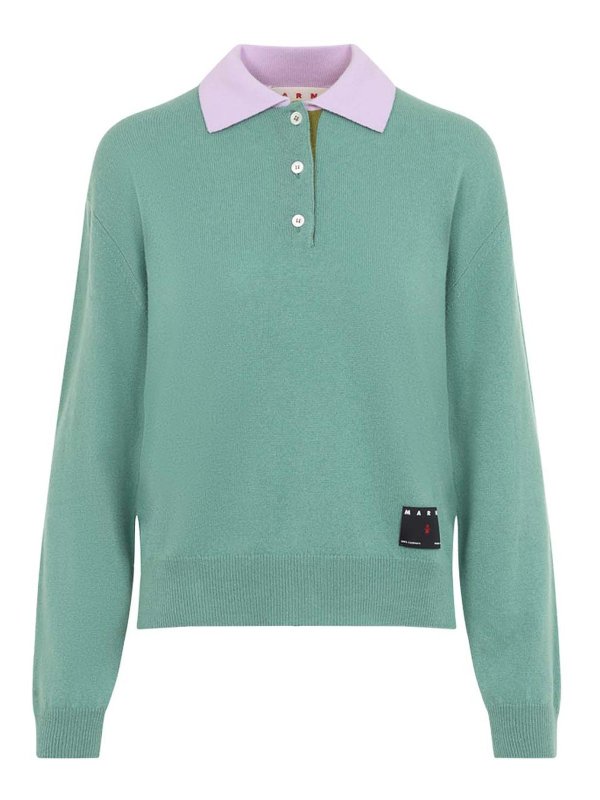 Marni: Poloshirts - Poloshirt - Hellgrün